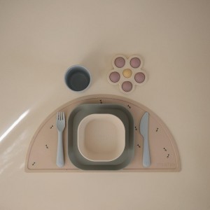 Σετ Κουτάλι Πηρούνι Μαχαίρι PP Powder Blue - Mushie | 66-101338