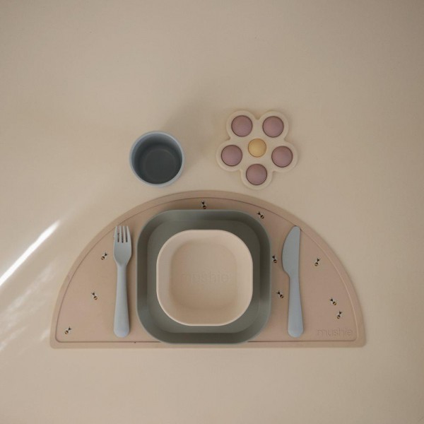 Σετ Κουτάλι Μαχαίρι Πηρούνι PP Powder Blue - Mushie | 66-101338