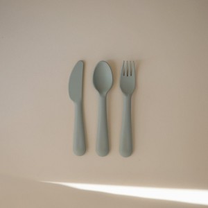 Σετ Κουτάλι Πηρούνι Μαχαίρι PP Sage - Mushie | 66-101334