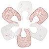 Σετ 6 Σαλιαρών 22x30cm - Pink Flower - Trois Kilos Sept | 55-8085428