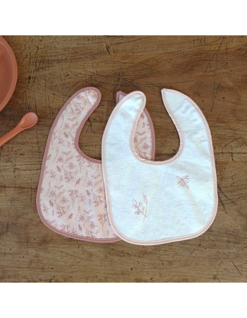 Σετ 6 Σαλιαρών 22x30cm - Pink Flower - Trois Kilos Sept | 55-8085428