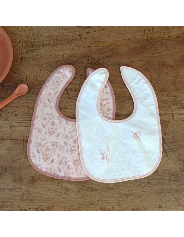Σετ 6 Σαλιαρών 22x30cm - Pink Flower - Trois Kilos Sept | 55-8085428
