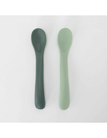 Σετ 2 Κουταλάκια Σιλικόνης - Green&Dark Green - Trois Kilos Sept | 55-8530007
