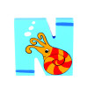 Ξύλινο Γράμμα N Alphabet Letters Orange Tree Toys | 60-00295