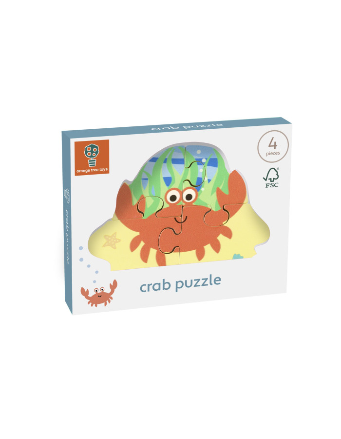 Μικρό Παζλ Καβουράκι Sea Life Orange Tree Toys (FSC®) | 60-06517