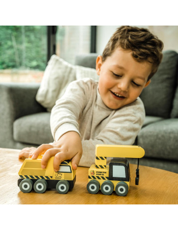Σετ 2 Οχήματα Μαστορέματος Construction Orange Tree Toys (FSC®) | 60-07553