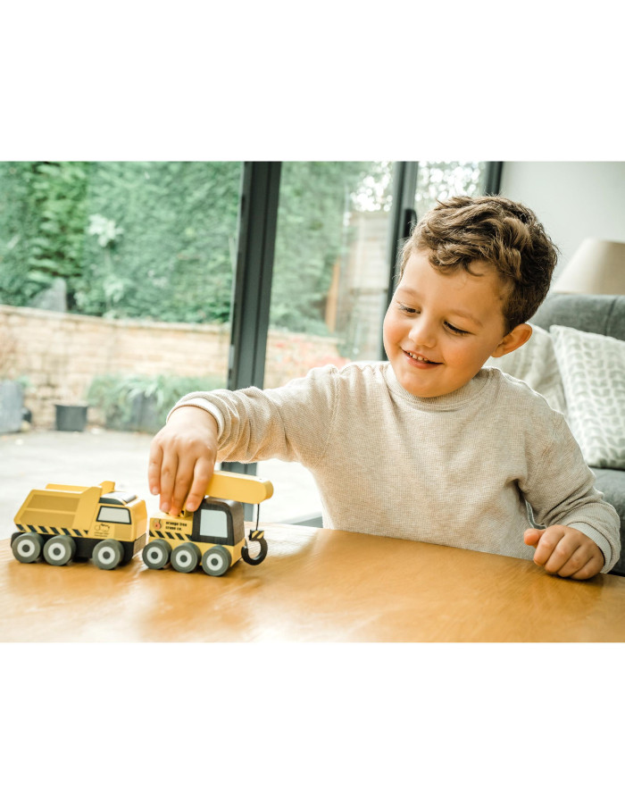 Σετ 2 Οχήματα Μαστορέματος Construction Orange Tree Toys (FSC®) | 60-07553