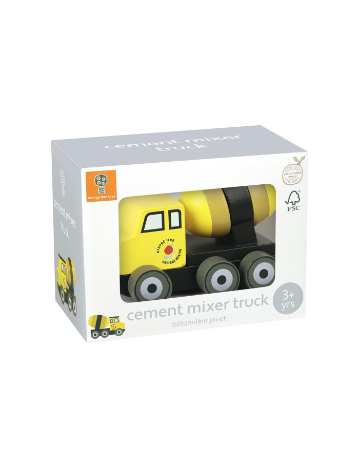 Ξύλινο Φορτηγό Μπετονίερα Construction Orange Tree Toys (FSC®) | 60-07560 Ξύλινο Φορτηγό Μπετονίερα Construction Orange Tree Toys (FSC®) | 60-07560