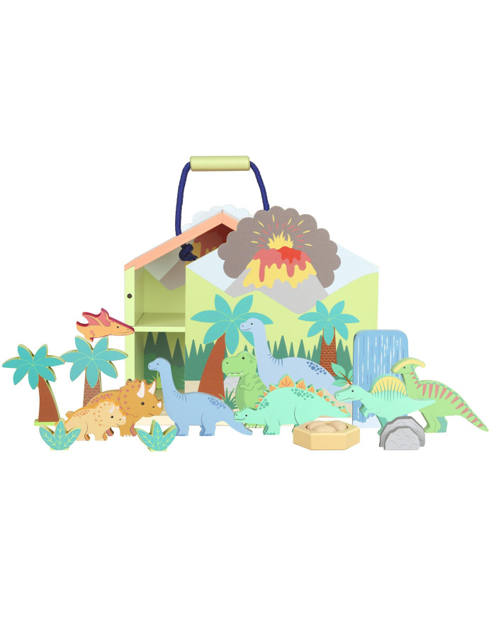 Ξύλινοι Δεινόσαυροι Play Set Orange Tree Toys (FSC®) | 60-11409