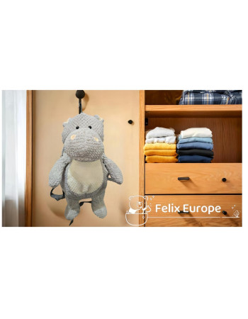 Λούτρινο Σακίδιο Πλάτης Hippo 42cm - CUTE | 65-5111