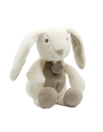 Λούτρινο Εκρού Κουνελάκι Organic Cotton Blend 18cm - CUTE | 65-5165