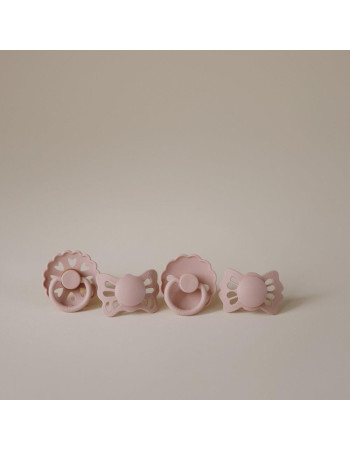 Σετ 4 Πιπίλες FRIGG - Floral Heart Blush 0-6 Μηνών | 67-101483