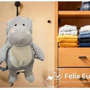 Λούτρινο Σακίδιο Πλάτης Hippo 42cm - CUTE | 65-5111