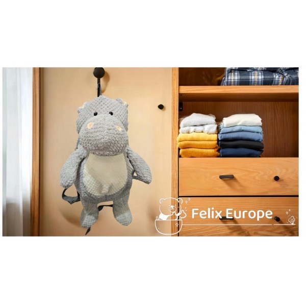 Λούτρινο Σακίδιο Πλάτης Hippo 42cm - CUTE | 65-5111