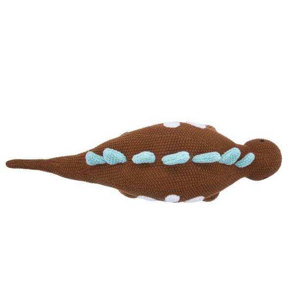 Λούτρινος Μικρός Καφέ Δεινόσαυρος Ethan 37x10cm - CUTE | 65-5547