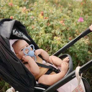 Μασητική Κουδουνίστρα Daisy Faded Denim - Mushie | 66-102175