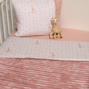 Minky ΝEW Κοτλέ Κουβέρτα Κούνιας Διπλής Όψης 100x150 Des.502 SOPHIE LA GIRAFE | 46-6734/502