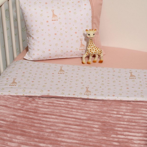 Minky ΝEW Κοτλέ Κουβέρτα Κούνιας Διπλής Όψης 100x150 Des.502 SOPHIE LA GIRAFE | 46-6734/502