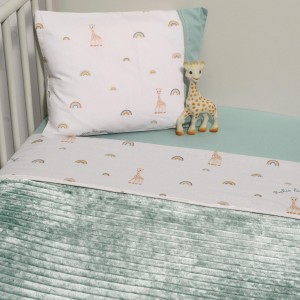 Minky ΝEW Κοτλέ Κουβέρτα Κούνιας Διπλής Όψης 100x150 Des.503 SOPHIE LA GIRAFE | 46-6734/503