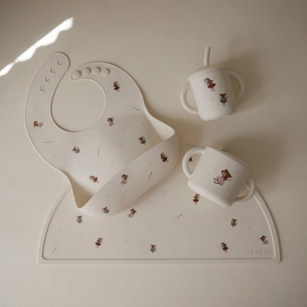 Ποτηράκι Σιλικόνης με Χερούλια και Καλαμάκι Fairy Mice - Mushie | 66-102170