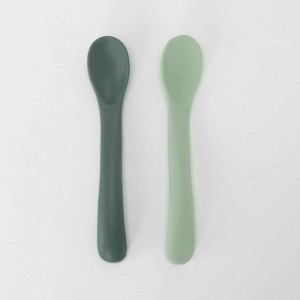 Σετ 2 Κουταλάκια Σιλικόνης - Green&Dark Green - Trois Kilos Sept | 55-8530007