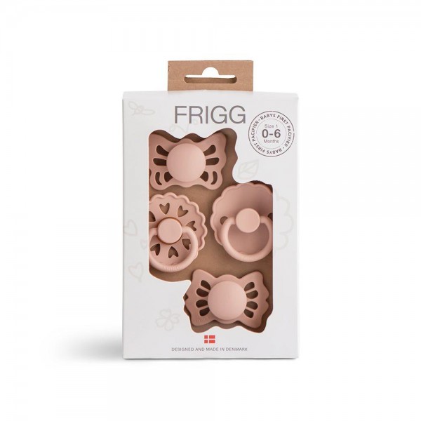 Σετ 4 Πιπίλες FRIGG - Floral Heart Blush 0-6 Μηνών | 67-101483