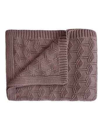 Πλεκτή Κουβέρτα Αγκαλιάς 80x100cm Honeycomb Desert Rose - Mushie | 66-2180335