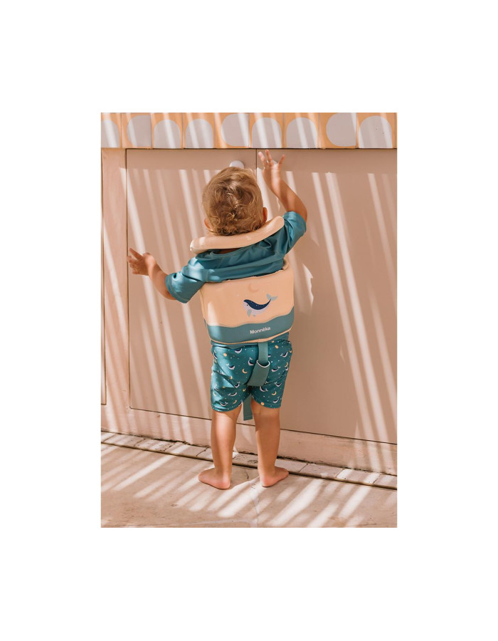 Kids Swimwear Swim Shorts Teal Whale