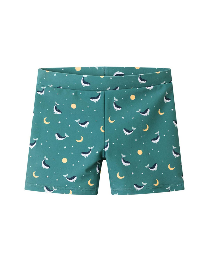 Kids Swimwear Swim Shorts Teal Whale