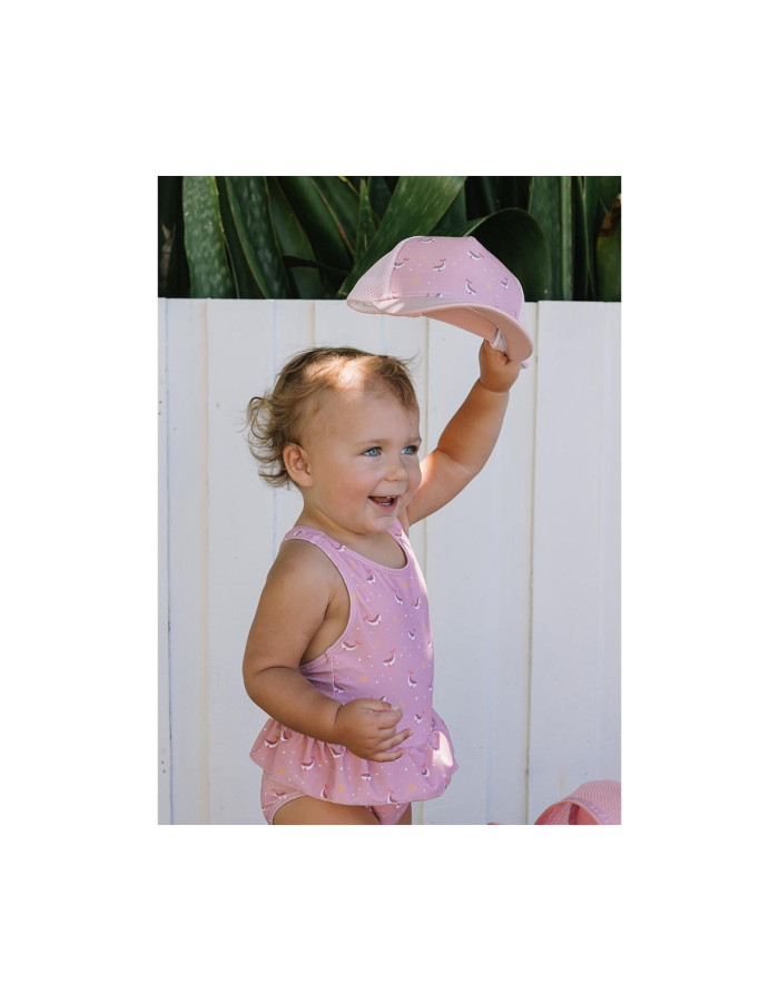 Μαγιό Ολόσωμο με Προστασία από τον Ήλιο Whale Pink 6-7 Ετών - Monnëka | 61-93572/5
