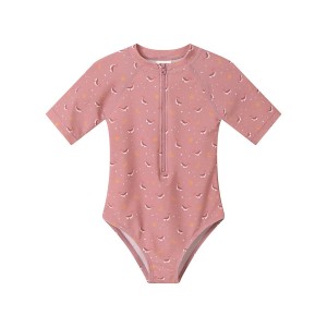 Μακρυμάνικο Μαγιό με Φερμουάρ και Προστασία από τον Ήλιο Pink Whale 5-6 Ετών - Monnëka | 61-93542/4