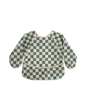 Σαλιάρα με Μανίκια Olive Check - Mushie | 66-101480