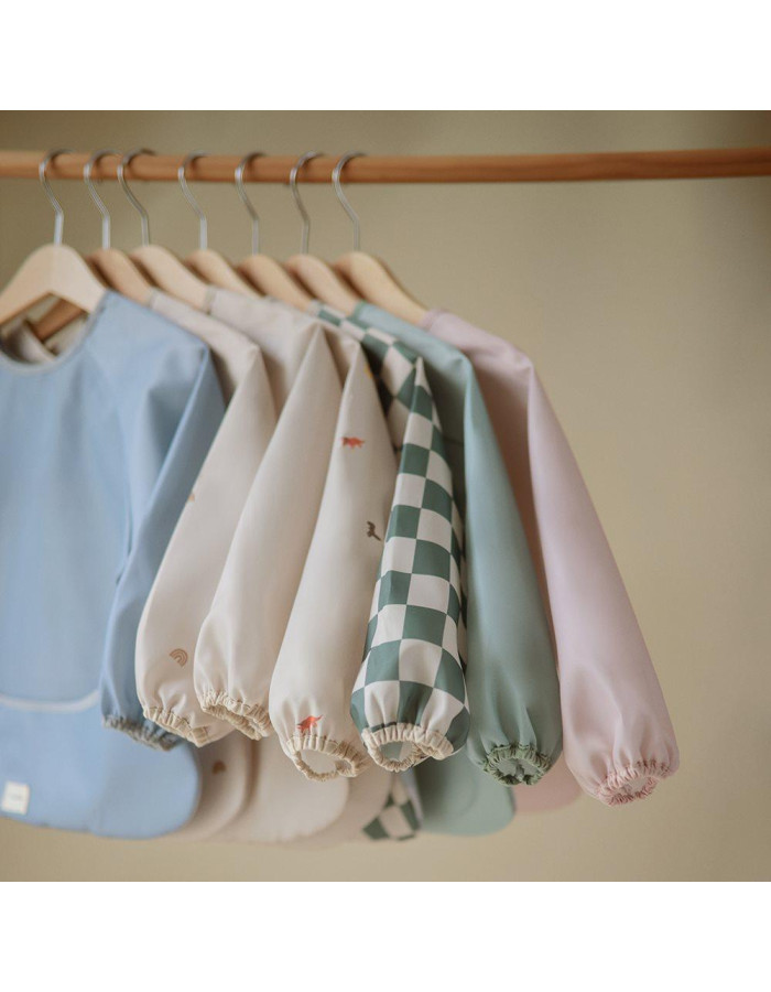 Σαλιάρα με Μανίκια Olive Check - Mushie | 66-101480