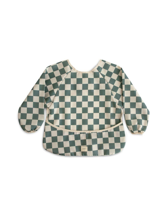 Σαλιάρα με Μανίκια Olive Check - Mushie | 66-101480