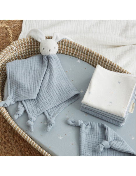 Πανάκι Παρηγοριάς Blue Grey Bunny 100% Cotton Πανάκι Παρηγοριάς Blue Grey Bunny 100% Cotton