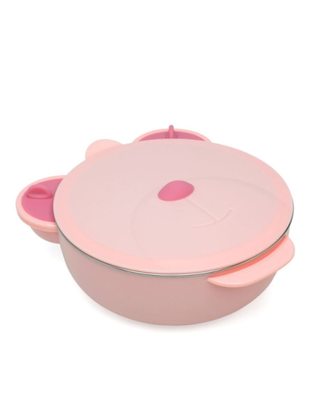 Θερμικό Δοχείο Φαγητού Ανοξείδωτο Pink Bear 450ml.