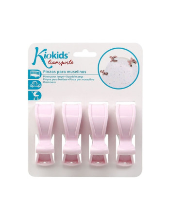 Κλιπ Πολλαπλων Χρήσεων 4τμχ Ροζ | Kiokids