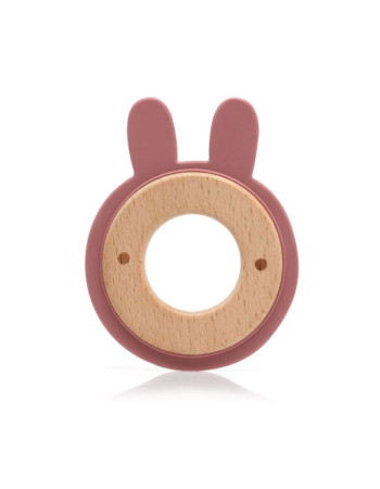 Μασητικό Σιλικόνης Ecofriendly Bunny Pink 8cm | Kiokids