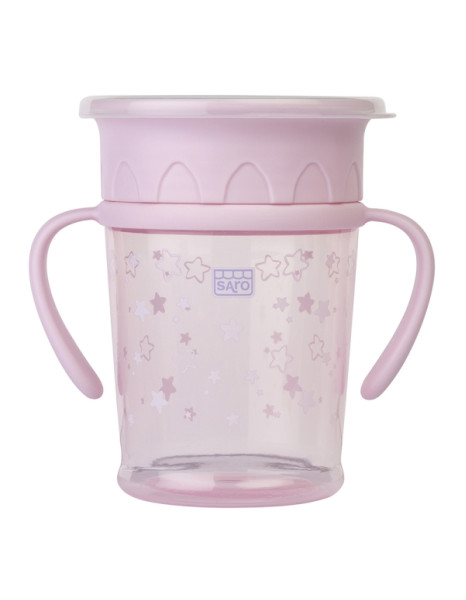 Ποτηράκι Εκπαιδευτικό Ροζ 360°- 225ml.6+Μ