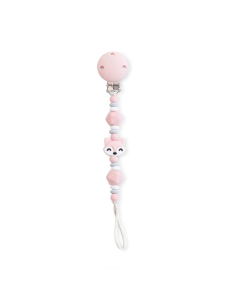 Κλιπ Πιπίλας Σιλικόνης Foxy Pink 0+M Κλιπ Πιπίλας Σιλικόνης Foxy Pink 0+M