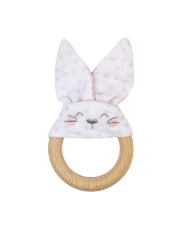 Μασητικός Κρίκος Bunny baby pink | Saro