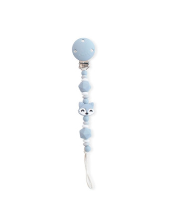 Κλιπ Πιπίλας Σιλικόνης Foxy Blue 0+M | Saro