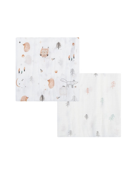 Πάνα Μουσελίνα Bamboo Wonderland 120x120cm 2 τμχ.