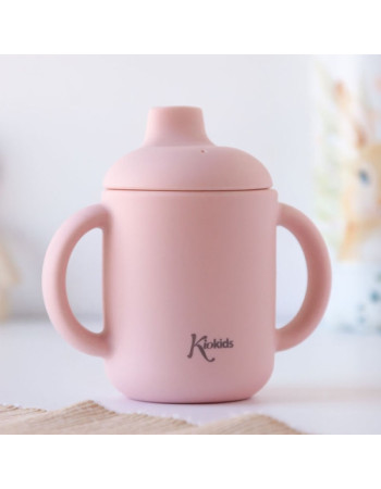 Εκπαιδευτικό Ποτηράκι Σιλικόνης 120ml. | Ροζ | Kiokids