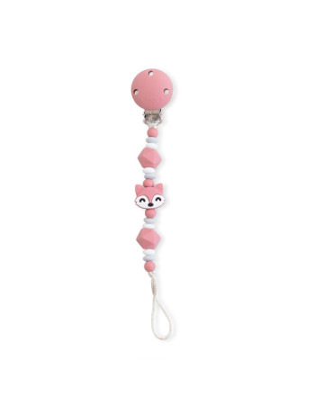 Κλιπ Πιπίλας Σιλικόνης Foxy Old Pink 0+M | Saro Κλιπ Πιπίλας Σιλικόνης Foxy Old Pink 0+M | Saro