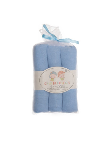 Σετ Πάνες Αγκαλιάς 3τμχ 80x80cm Blue | Gamberritos