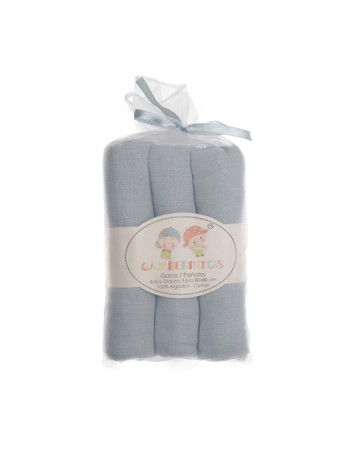 Σετ Πάνες Αγκαλιάς 3τμχ 80x80cm Grey | Gamberritos