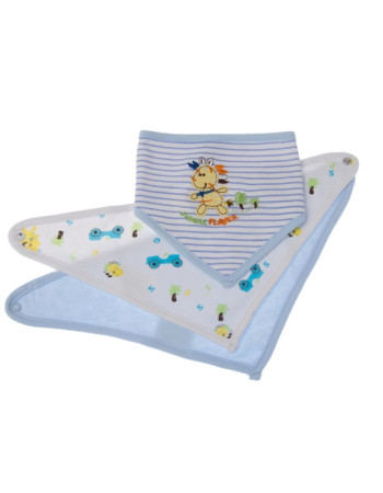 Σαλιάρες Bandana Blue Puppy 3τμχ | Gamberritos
