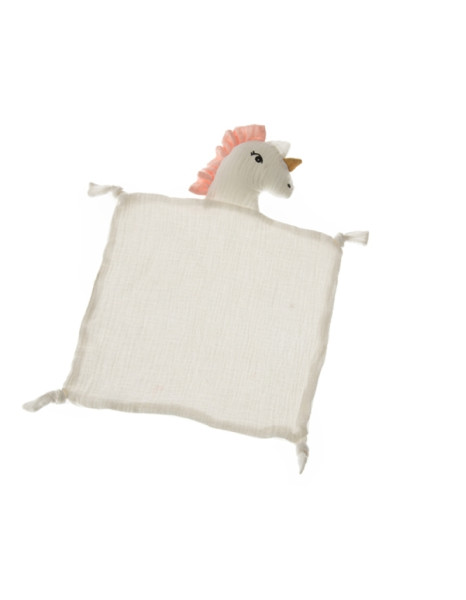 Πανάκι Παρηγοριάς Λευκός Μονόκερος 100%Cotton Πανάκι Παρηγοριάς Λευκός Μονόκερος 100%Cotton