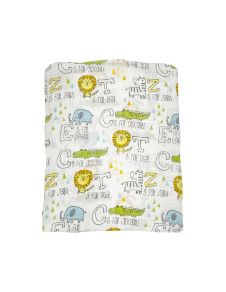 Πάνα Μουσελίνα Zoo Bamboo 120x120cm Πάνα Μουσελίνα Zoo Bamboo 120x120cm